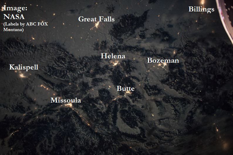 nasa map of montana from space